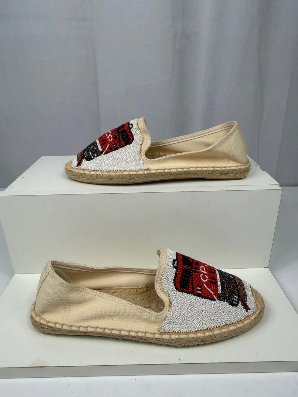 Tiana x New York Beaded Espadrille CP‎ Railroad Flats Shoes.